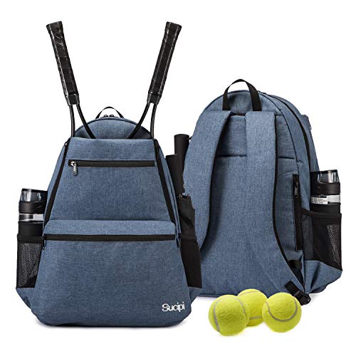 Sucipi Tennis Bag Professional Tennis Backpack for Men and Women Racket Bags Holds 2 Rackets with Ventilated Shoe Compartment