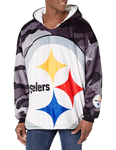 foco NFL Team Logo Reversible Oversized Sherpa Hoodie Sweatshirt Hoodeez