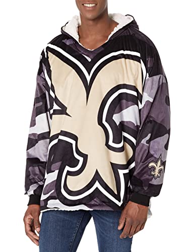 foco NFL Team Logo Reversible Oversized Sherpa Hoodie Sweatshirt Hoodeez