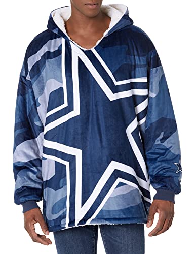 foco NFL Team Logo Reversible Oversized Sherpa Hoodie Sweatshirt Hoodeez