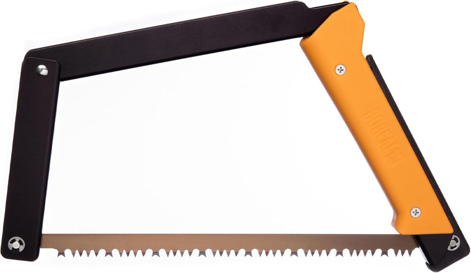AGAWA - BOREAL15-15 Inch Folding Saw with All-Purpose Saw Blade - Camping Gear For Hiking, Fishing, Hunting, Bushcraft & Survival Kit (Black Frame/Yellow Handle)
