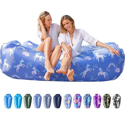 AlphaBeing Inflatable Lounger Beach Chair Accessories, Air Sofa Hammock Inflatable Couch for Camping Backyard Lakeside with Compression Sacks, Ideal Outdoor Gifts for Adults