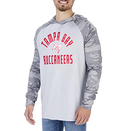 Zubaz NFL Teams Men's Lightweight Pullover Hoodies with Accent Sleeves (Small - 5X-Large)
