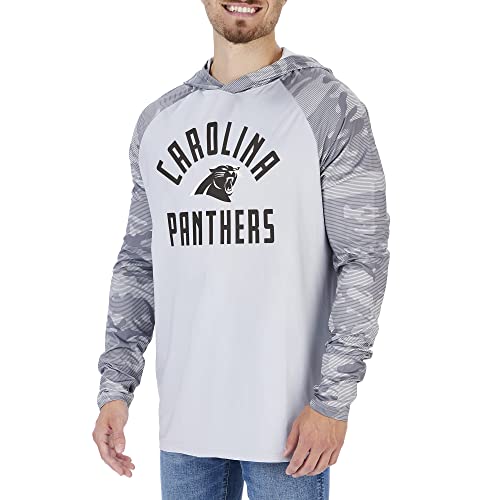 Zubaz NFL Teams Men's Lightweight Pullover Hoodies with Accent Sleeves (Small - 5X-Large)