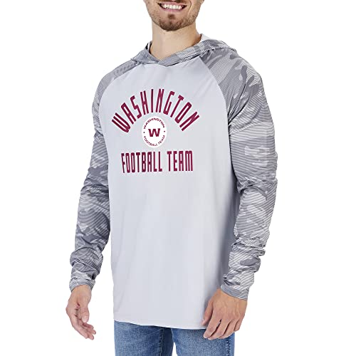 Zubaz NFL Teams Men's Lightweight Pullover Hoodies with Accent Sleeves (Small - 5X-Large)