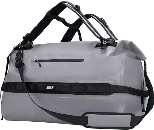 MIER Large Waterproof Duffel Bag Rolltop Dry Backpack Duffle Bags for Kayaking, Rafting, Boating, Swimming, Camping, Travel, Gym, Beach, 60L/80L