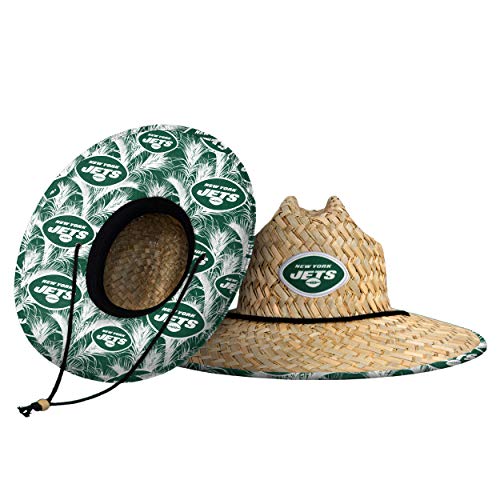 FOCO Men's NFL Team Logo Floral Lifeguard Beach Straw Sun Hat