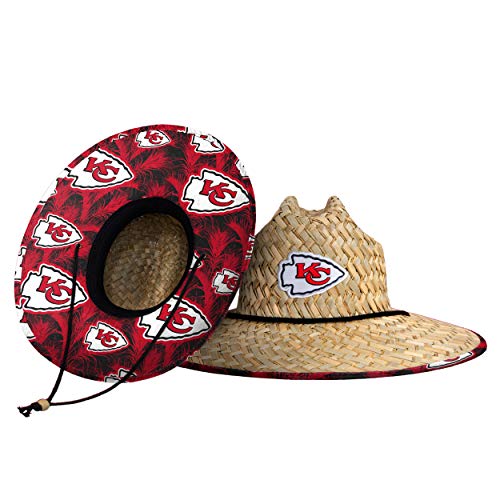 FOCO Men's NFL Team Logo Floral Lifeguard Beach Straw Sun Hat
