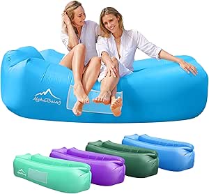 AlphaBeing Inflatable Lounger - Best Air Lounger Sofa for Camping, Hiking - Ideal Inflatable Couch for Pool and Festivals - Perfect Inflatable Beach Chair for Adults