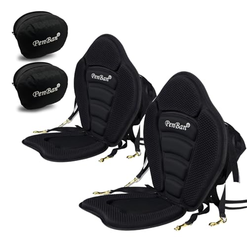 Universal Deluxe Kayak Seat Cushion with Storage Bag for Kayak,Padded Boat,SUP,Canoe,Fishing Boat,Seats with 4 Adjustable Straps