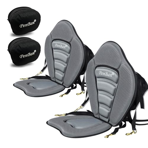 Universal Deluxe Kayak Seat Cushion with Storage Bag for Kayak,Padded Boat,SUP,Canoe,Fishing Boat,Seats with 4 Adjustable Straps