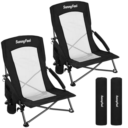 SUNNYFEEL Folding Low Camping Beach Chair