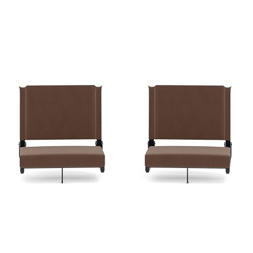 Flash Furniture Grandstand Portable Stadium Seats (Brown)