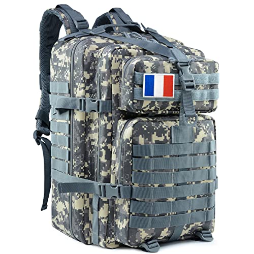 QT&QY 45L Military Tactical Backpacks For Men Camping Hiking Trekking Daypack Bug Out Bag Lage MOLLE 3 Day Assault Pack
