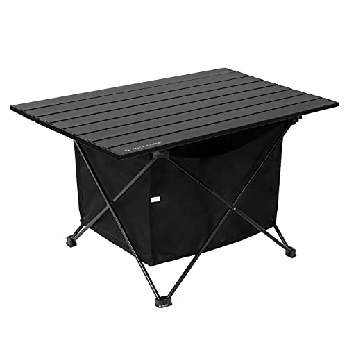 ROCK CLOUD Portable Camping Table Ultralight Aluminum Camp Table with Storage Bag Folding Beach Table for Camping Hiking Backpacking Outdoor Picnic, Size L