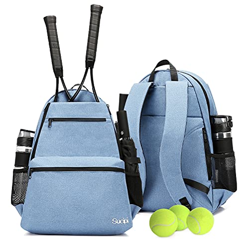 Sucipi Tennis Bag Professional Tennis Backpack for Men and Women Racket Bags Holds 2 Rackets with Ventilated Shoe Compartment