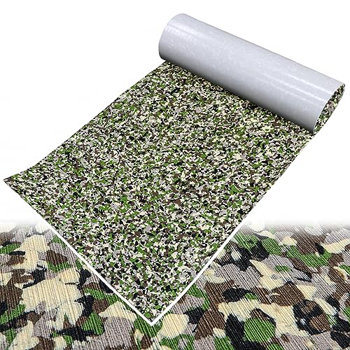 Boat Flooring EVA Foam Boat Decking Sheet Self Adhesive Marine Flooring Brushed Camo Marine Carpet for Boats Yacht Kayak Decking Cushioning Cooler Seating Helm Pad Swimming RV Golf Cart Non Slip Pad