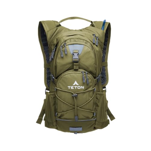 Teton Oasis/Trailrunner Hydration Backpack  Lightweight Water Pack with 2L/3L Bladder for Hiking, Running, Cycling, Biking  2L/18L/22L Sizes  Sewn-in Rain Cover  Fits Men and Women