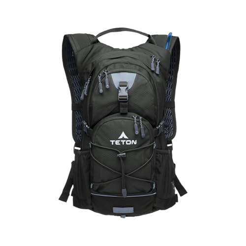 Teton Oasis/Trailrunner Hydration Backpack  Lightweight Water Pack with 2L/3L Bladder for Hiking, Running, Cycling, Biking  2L/18L/22L Sizes  Sewn-in Rain Cover  Fits Men and Women