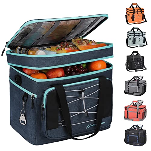 Maelstrom Collapsible Soft Cooler Bag, 24/30/60/75 Cans Beach Cooler, Ice Chest, Leakproof & Portable for Beach, Camping, Road Trips & Grocery Shopping