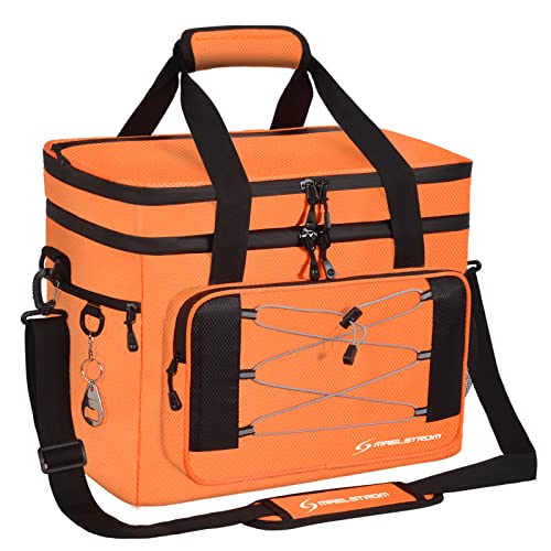 Maelstrom Collapsible Soft Cooler Bag, 24/30/60/75 Cans Beach Cooler, Ice Chest, Leakproof & Portable for Beach, Camping, Road Trips & Grocery Shopping
