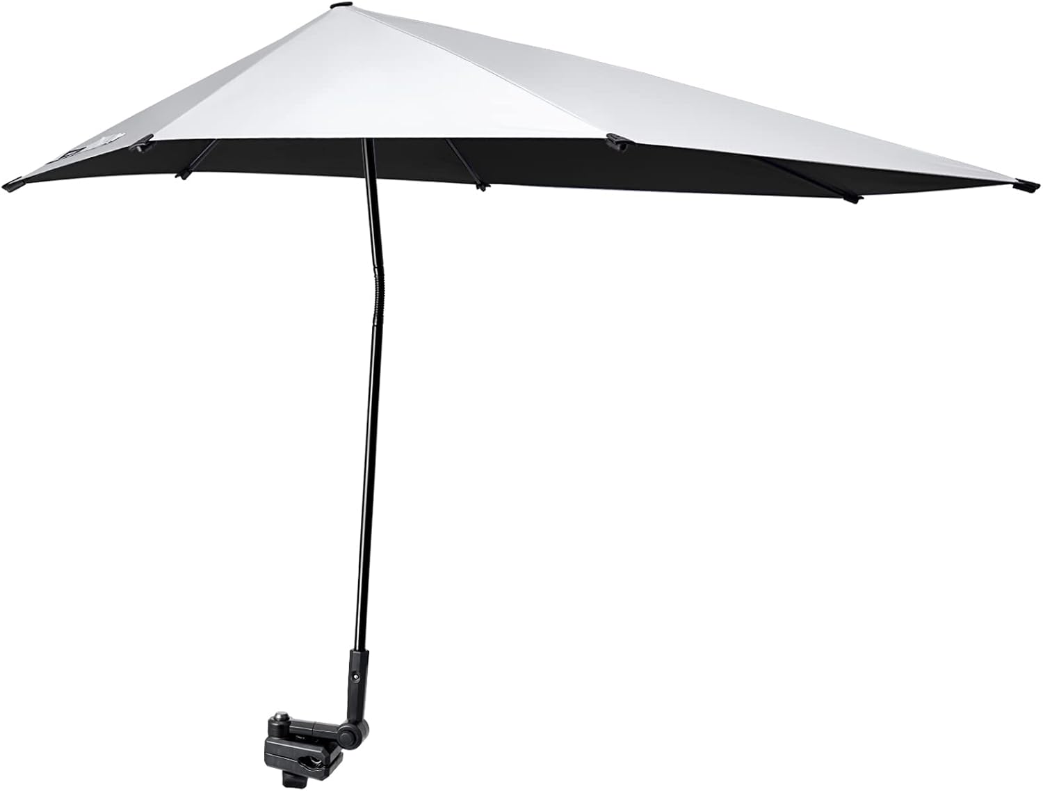 G4Free UPF 50+ Adjustable Beach Umbrella XL with Universal Clamp for Chair Stroller Wheelchair Golf Cart Bleacher Patio