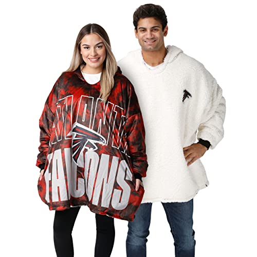 foco NFL Team Logo Reversible Oversized Sherpa Hoodie Sweatshirt Hoodeez