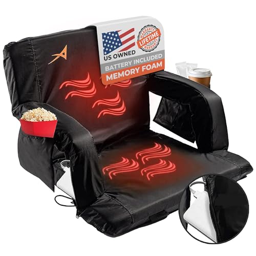 ACELETIQS Heated Stadium Seat (Double Heated 26")
