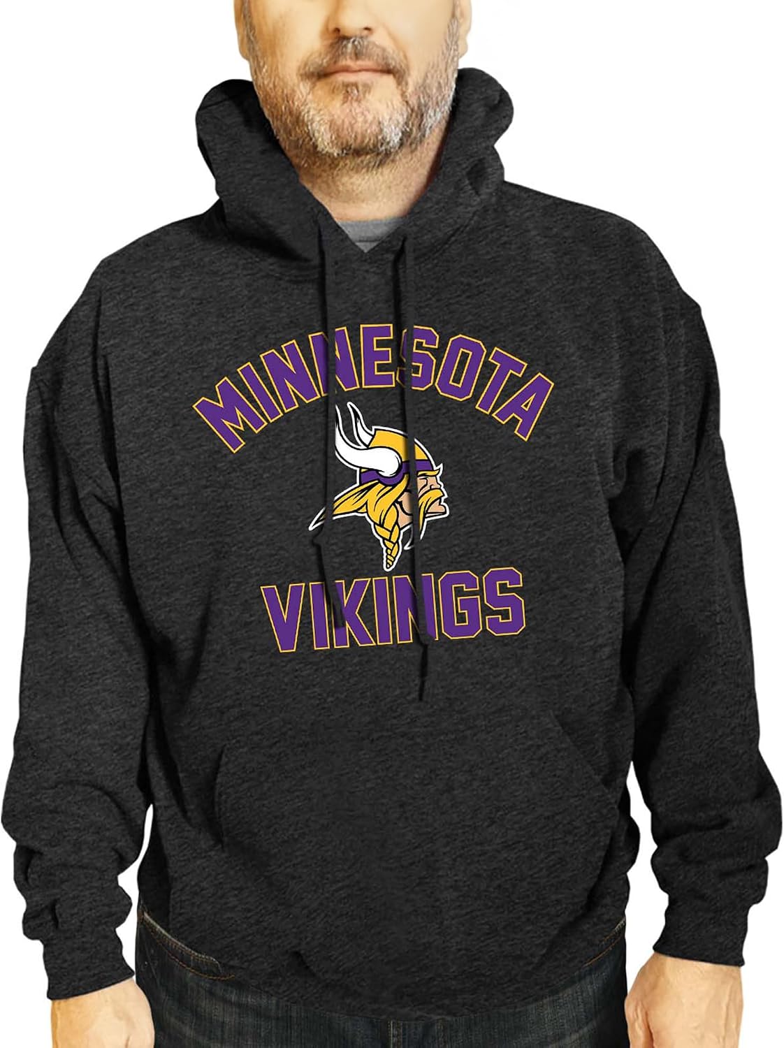 Team Fan Apparel NFL Adult Gameday Hooded Sweatshirt - Poly Fleece Cotton Blend - Stay Warm and Represent Your Team in Style