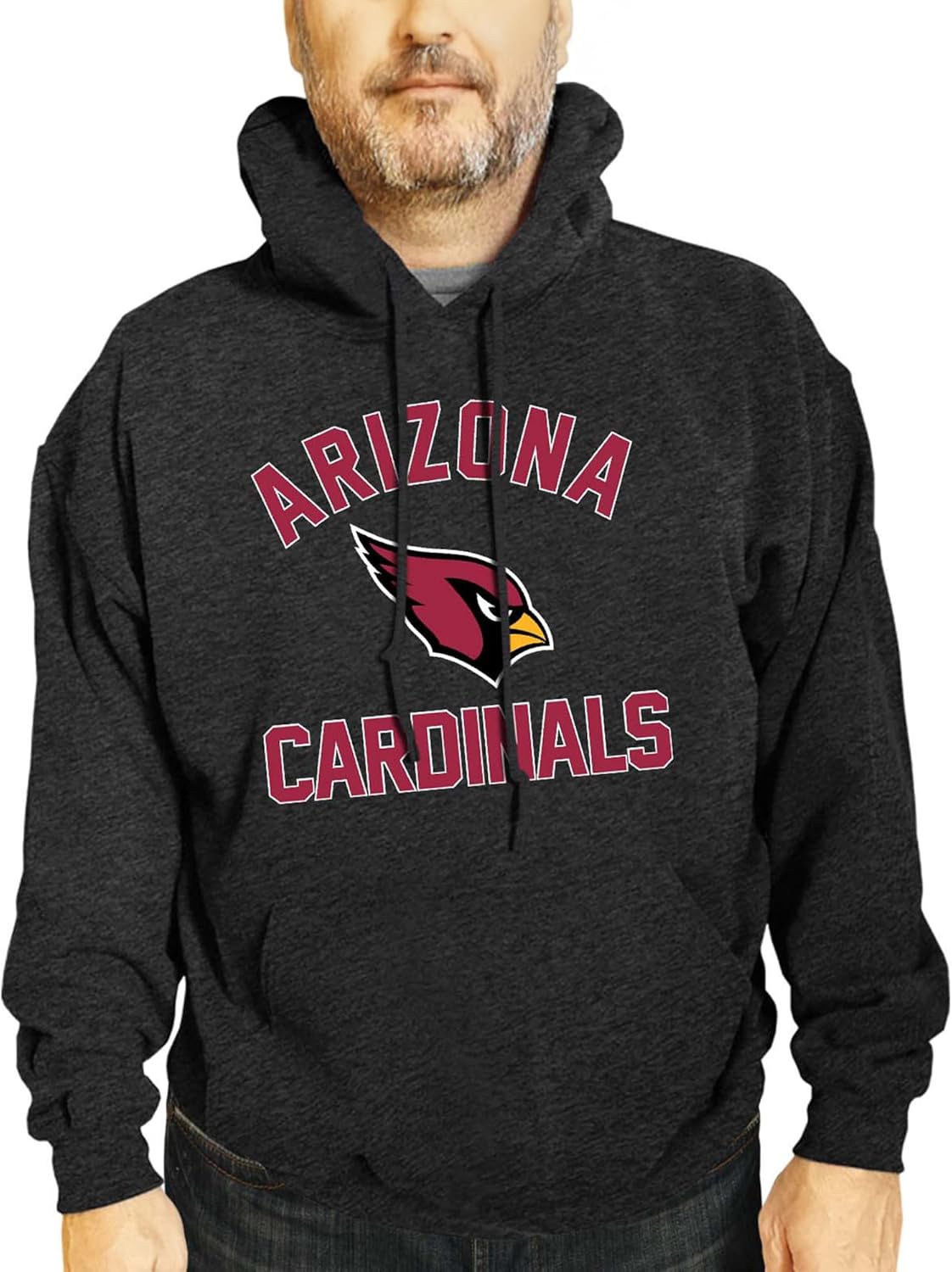Team Fan Apparel NFL Adult Gameday Hooded Sweatshirt - Poly Fleece Cotton Blend - Stay Warm and Represent Your Team in Style