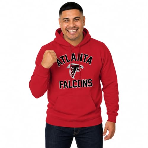 Team Fan Apparel NFL Adult Gameday Hooded Sweatshirt - Poly Fleece Cotton Blend - Stay Warm and Represent Your Team in Style