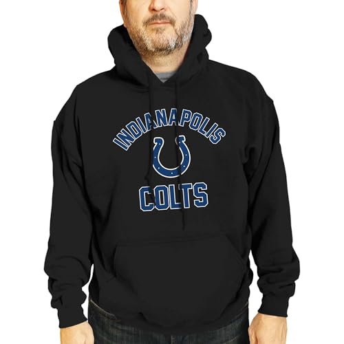Team Fan Apparel NFL Adult Gameday Hooded Sweatshirt - Poly Fleece Cotton Blend - Stay Warm and Represent Your Team in Style