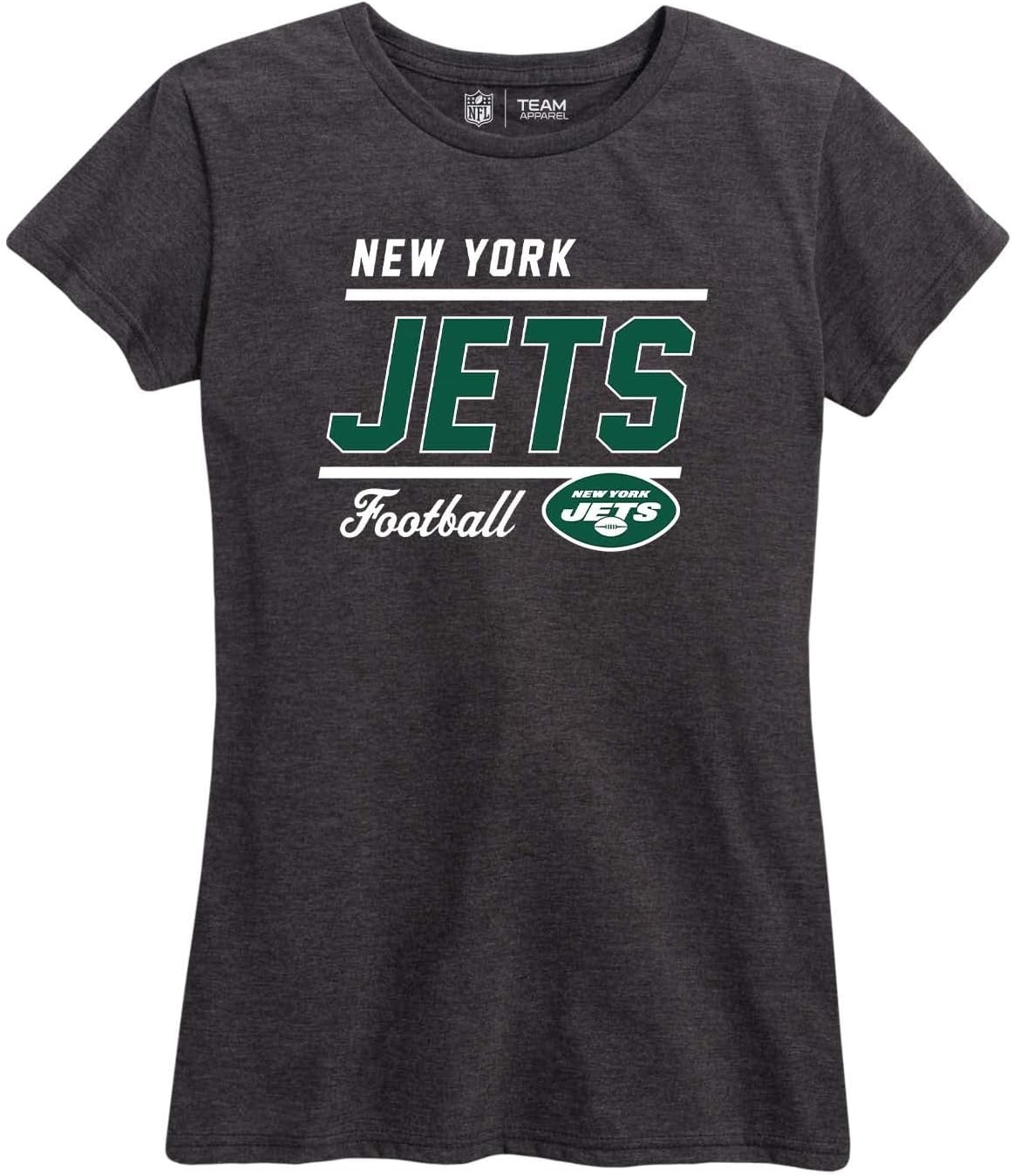 Team Fan Apparel NFL Womens Plus Size Relaxed Fit T-Shirt, Gameday Apparel, Tagless Rib Neck Contour Fit Short Sleeve Tee