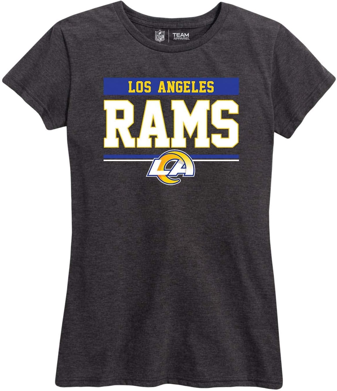 Team Fan Apparel NFL Womens Plus Size Relaxed Fit T-Shirt, Gameday Apparel, Tagless Rib Neck Contour Fit Short Sleeve Tee