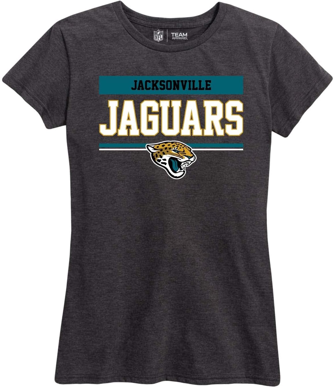 Team Fan Apparel NFL Womens Plus Size Relaxed Fit T-Shirt, Gameday Apparel, Tagless Rib Neck Contour Fit Short Sleeve Tee