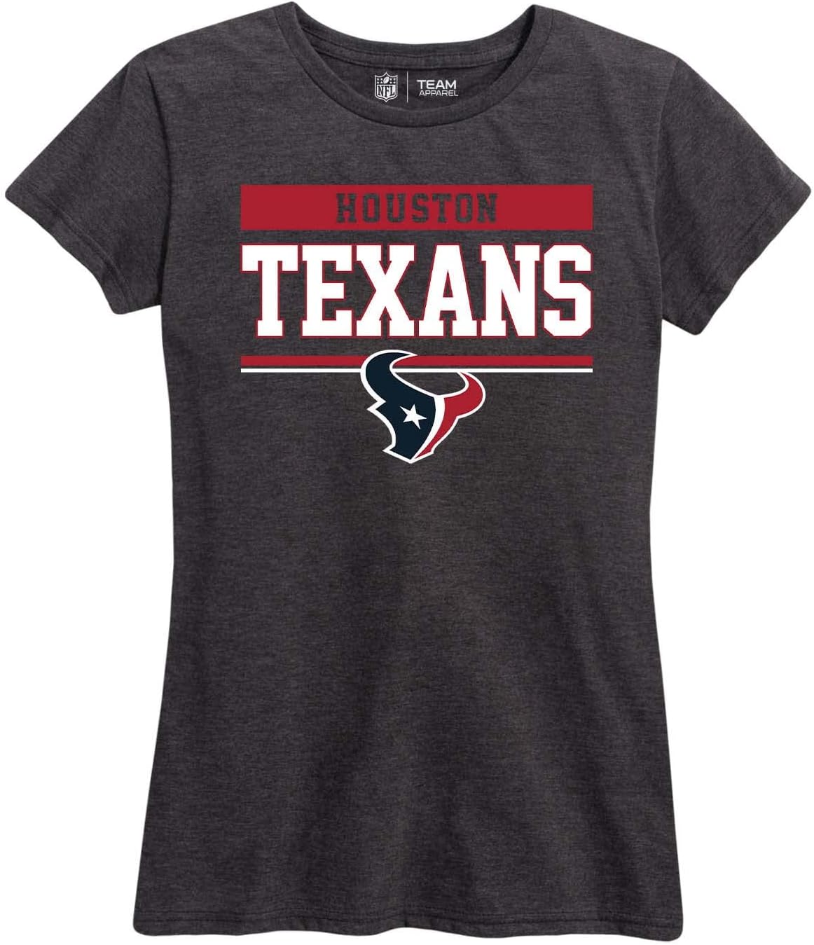 Team Fan Apparel NFL Womens Plus Size Relaxed Fit T-Shirt, Gameday Apparel, Tagless Rib Neck Contour Fit Short Sleeve Tee