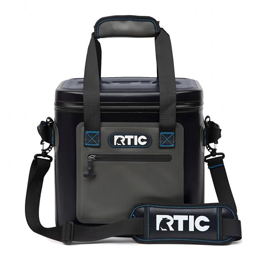 RTIC Ultra-Tough Soft Cooler 12 Can, Insulated Bag Portable Ice Chest for Lunch, Beach, Drink, Beverage, Travel, Camping, Picnic, Car, Trips, Floating Cooler Leak-Proof with Zipper