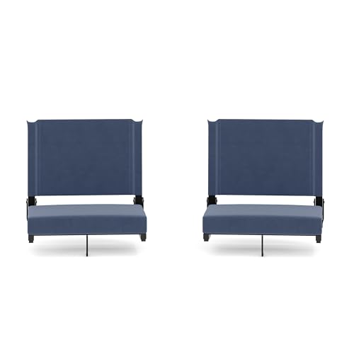 Flash Furniture Grandstand Portable Stadium Seats (Navy Blue)