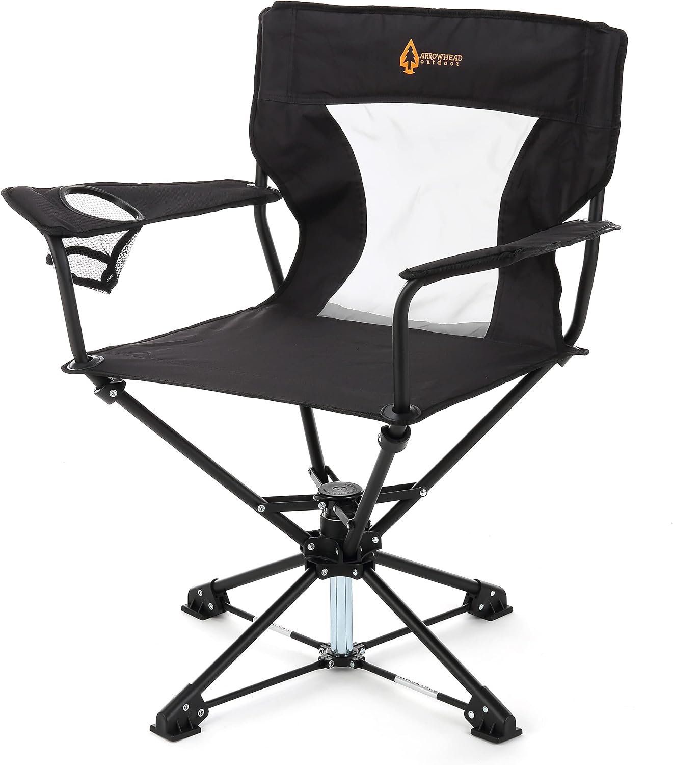 ARROWHEAD OUTDOOR 360 Degree Swivel Hunting Chair w/Armrests, Carrying Case