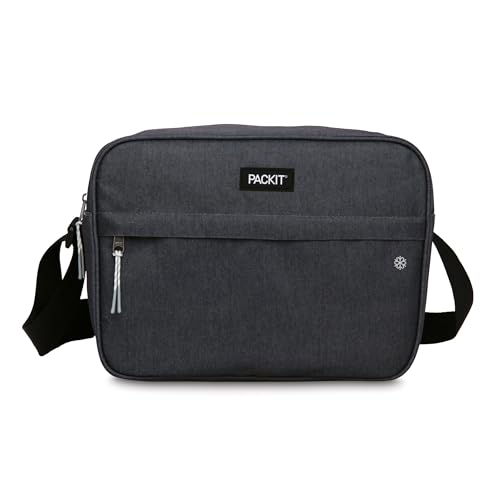 PackIt Freezable Zuma Can Cooler, Built with EcoFreeze Technology, Collapsible, Reusable, Zip Closure with Adjustable Shoulder Strap, Fits 15, 12 Oz Cans