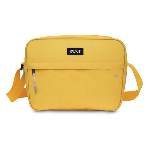PackIt Freezable Zuma Can Cooler, Built with EcoFreeze Technology, Collapsible, Reusable, Zip Closure with Adjustable Shoulder Strap, Fits 15, 12 Oz Cans
