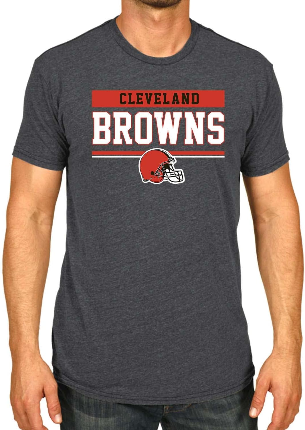 Team Fan Apparel NFL Adult Team Block Tagless T-Shirt - Cotton Blend - Charcoal - Perfect for Game Day - Comfort and Style