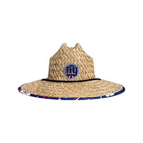 FOCO Men's NFL Team Logo Floral Lifeguard Beach Straw Sun Hat