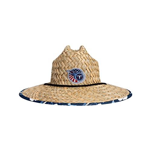 FOCO Men's NFL Team Logo Floral Lifeguard Beach Straw Sun Hat