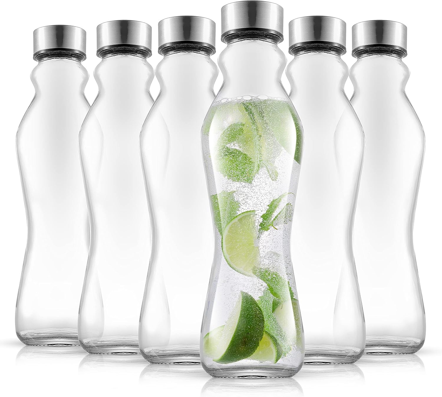 JoyJolt 18 oz Glass 6-Pack