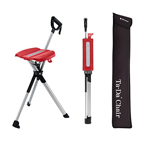 STEP2GOLD Ta-Da Chair Series 2- Portable Walking Stick, Cane with Seat, Foldable Chair, Hiking Stick, for Camping, Hiking, Lightweight Aluminum, Easy Carry, Anti-Slip