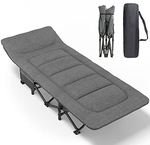 ATORPOK Camping Cot for Adults with Cushion and Pillow