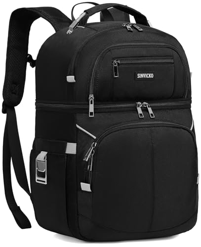 Insulated Cooler Backpack,Double Deck Leakproof Cooler Bag,Insulated Backpack Cooler Lunch Backpack for Men Women