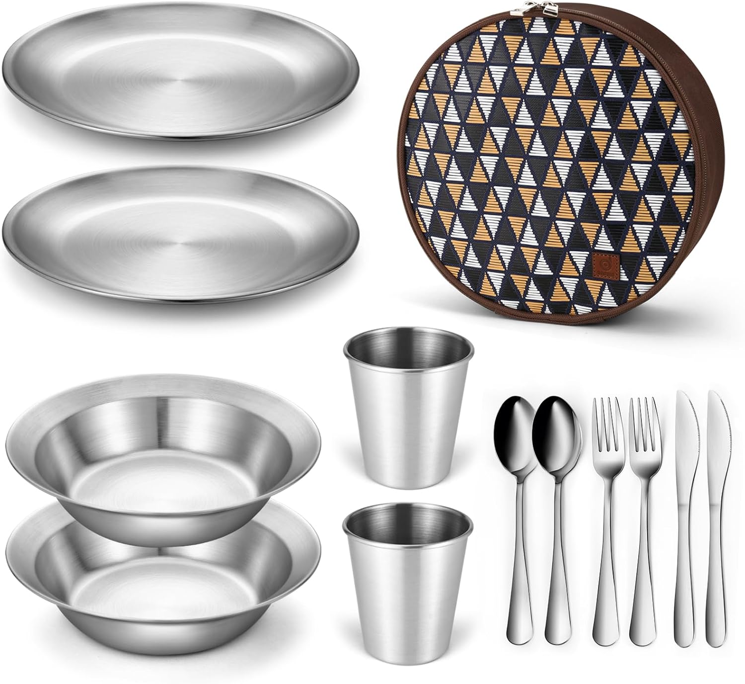 Odoland Stainless Steel Mess Kit (2-person)