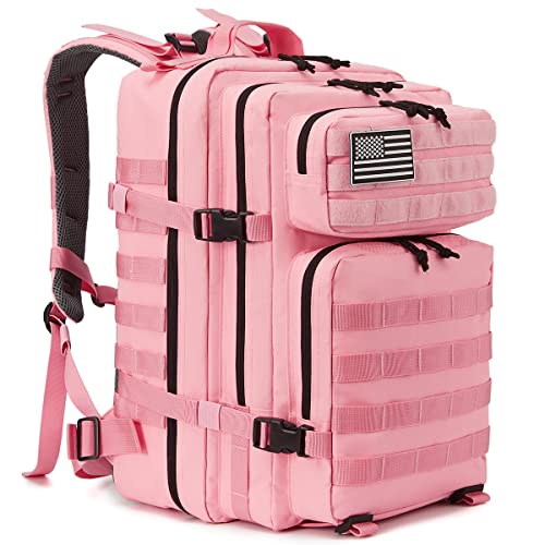 QT&QY 45L Military Tactical Backpacks Molle Army Assault Pack 3 Day Bug Out Bag Hiking Treeking Rucksack...